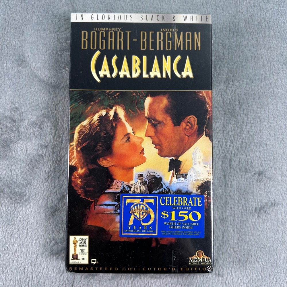 Casablanca VHS Remastered Collector's Edition Sealed Humphrey Bogart MGM/UA